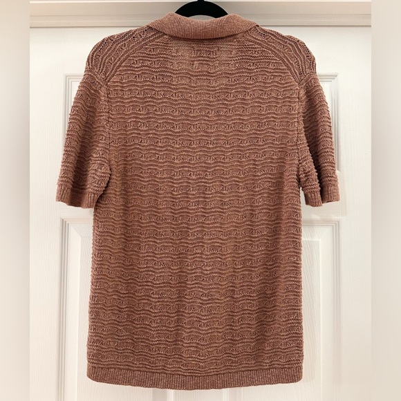 Abercrombie & Fitch Men's Camp Collar Cropped 2-Button
Sweater Polo Brown Sz XS - Picture 5 of 6